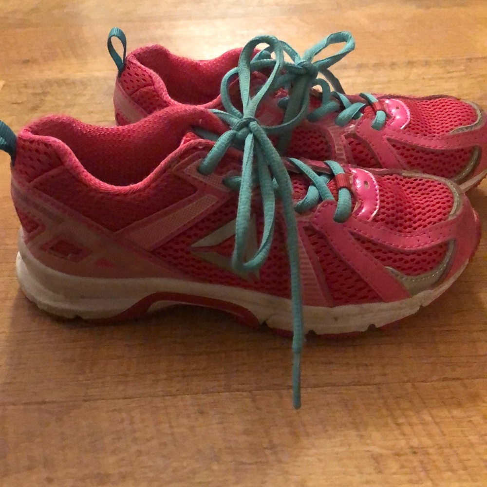 Little Girls Size 12 Reebok Pink and Teal Sneakers